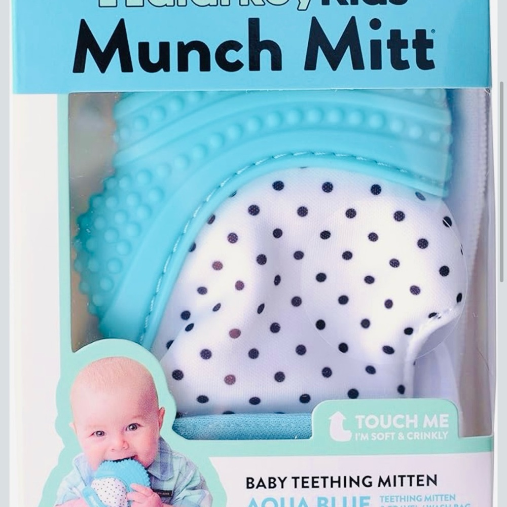 Malarkey Kids 2 PACK Aqua Blue Munch Mitt
